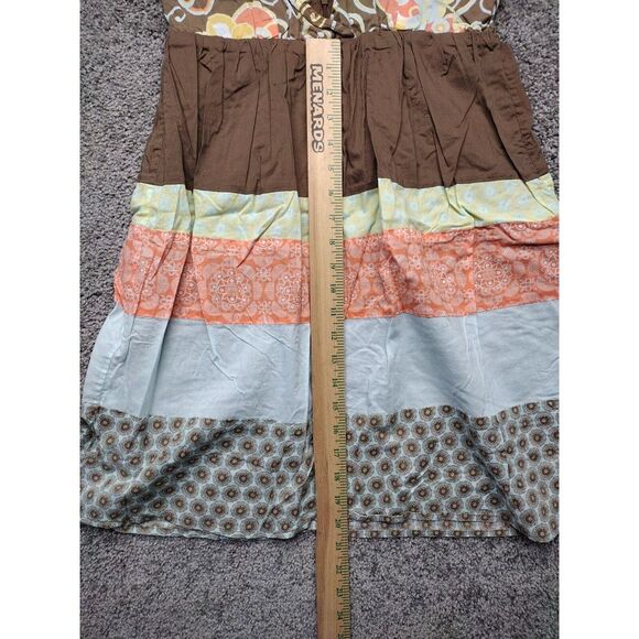 Vintage Ocean Pacific OP Strappy Sleeveless Halter Dress In Browns 11/13 Large - Picture 5 of 11